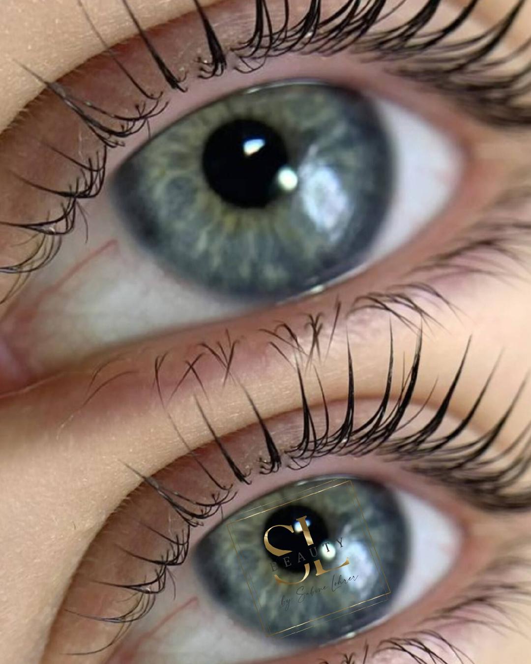 Wimpernlifting im Vorher-Nachher-Vergleich aus Sabines Portfolio